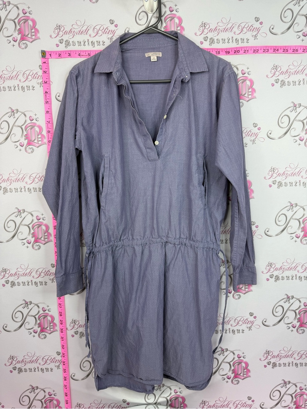 GAP dress Women's Lavender Long-Sleeve Drawstring Waist Dress